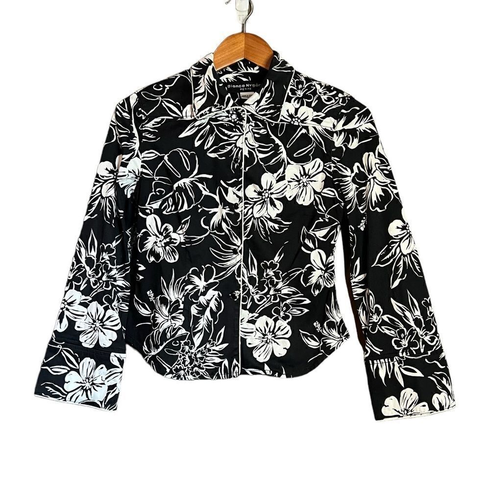 Bianca‎ Nygard floral snap button shirt. Size 4P